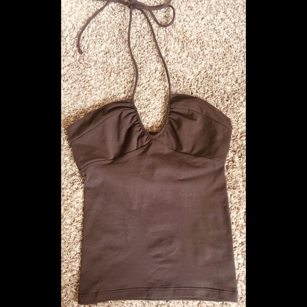 Theory Brown Catarina Halter Wear 3 Ways Size O/S